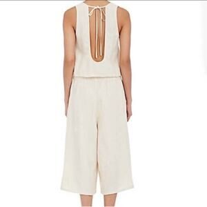 Ulla Johnson Lee Back Neck Tie Ivory Cream Jumpsuit Size 4